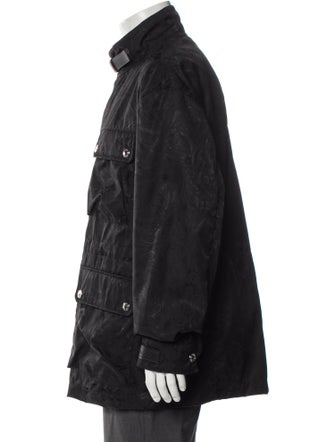 Versace Plaid Print Utility Jacket