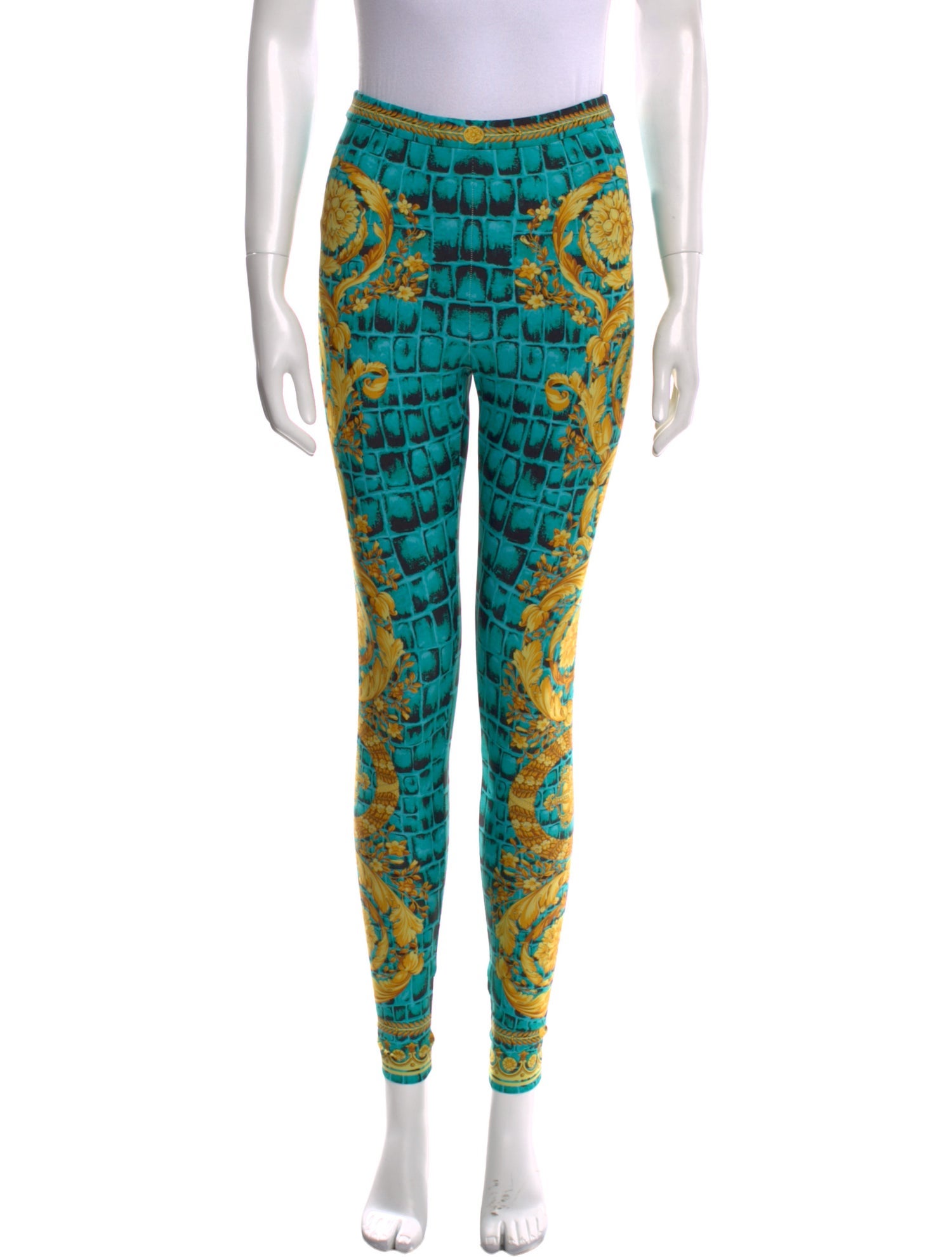 Versace Nylon Skinny Leg Pants