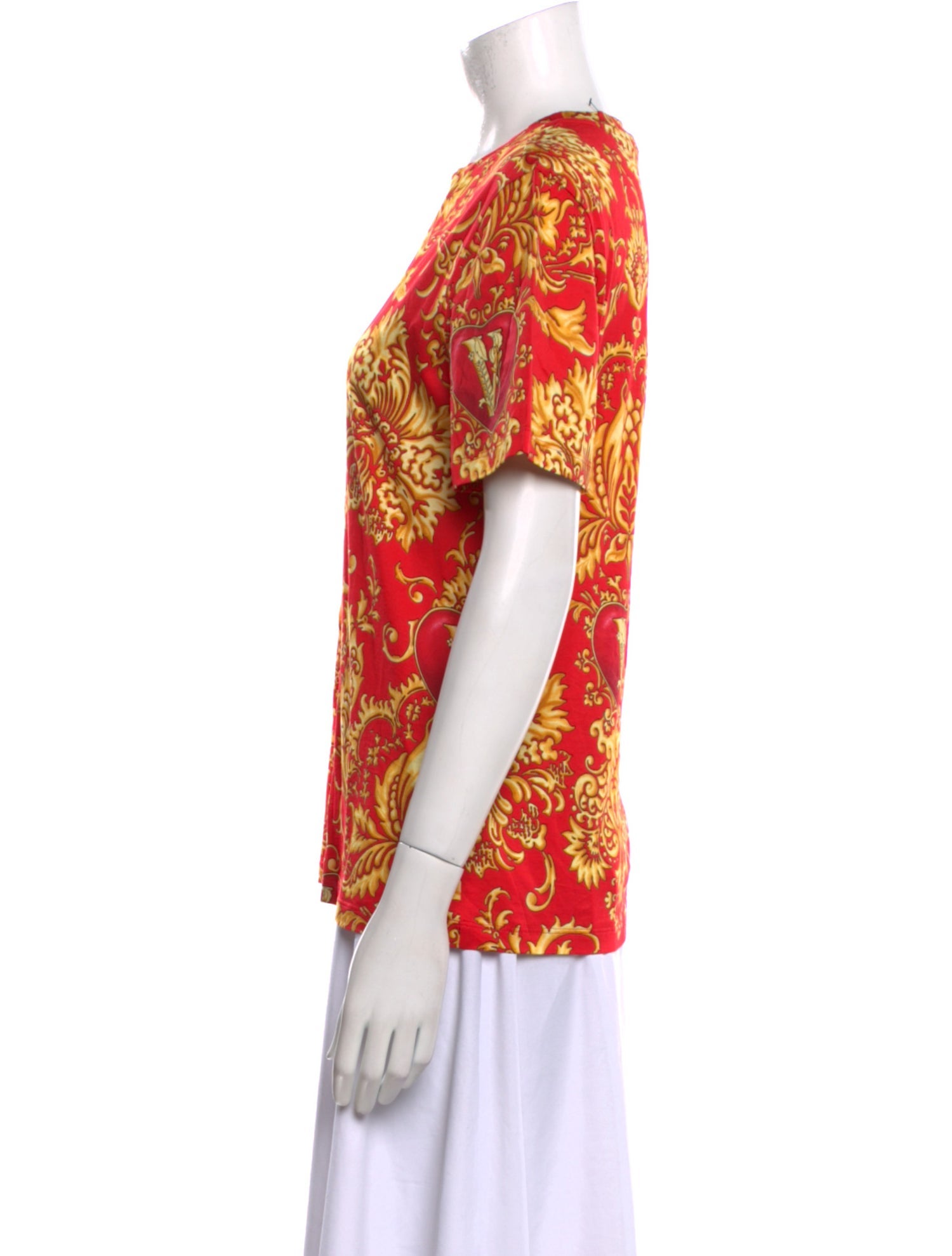 Versace Printed Crew Neck T-Shirt w/ Tags