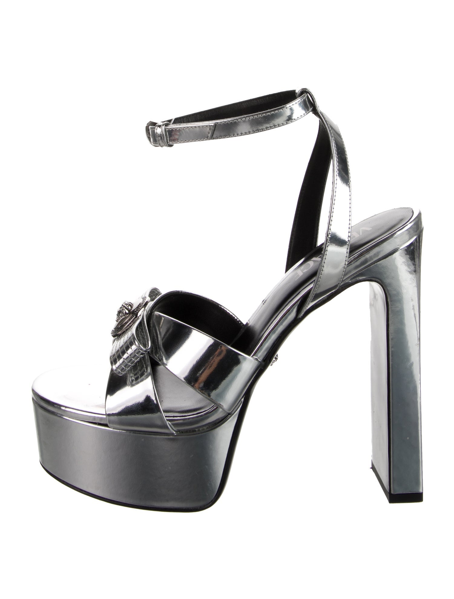 Versace Medusa Insignia Leather Sandals