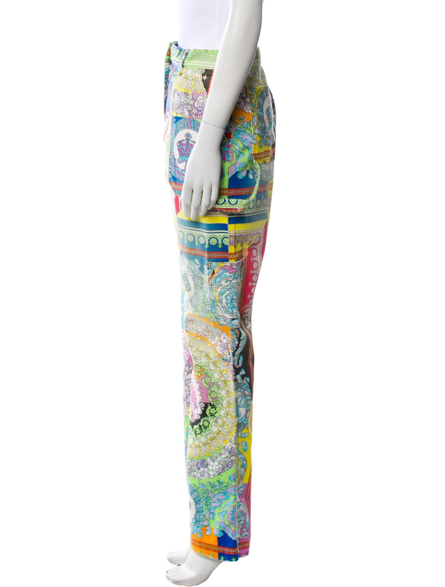 Versace Printed Straight Leg Pants