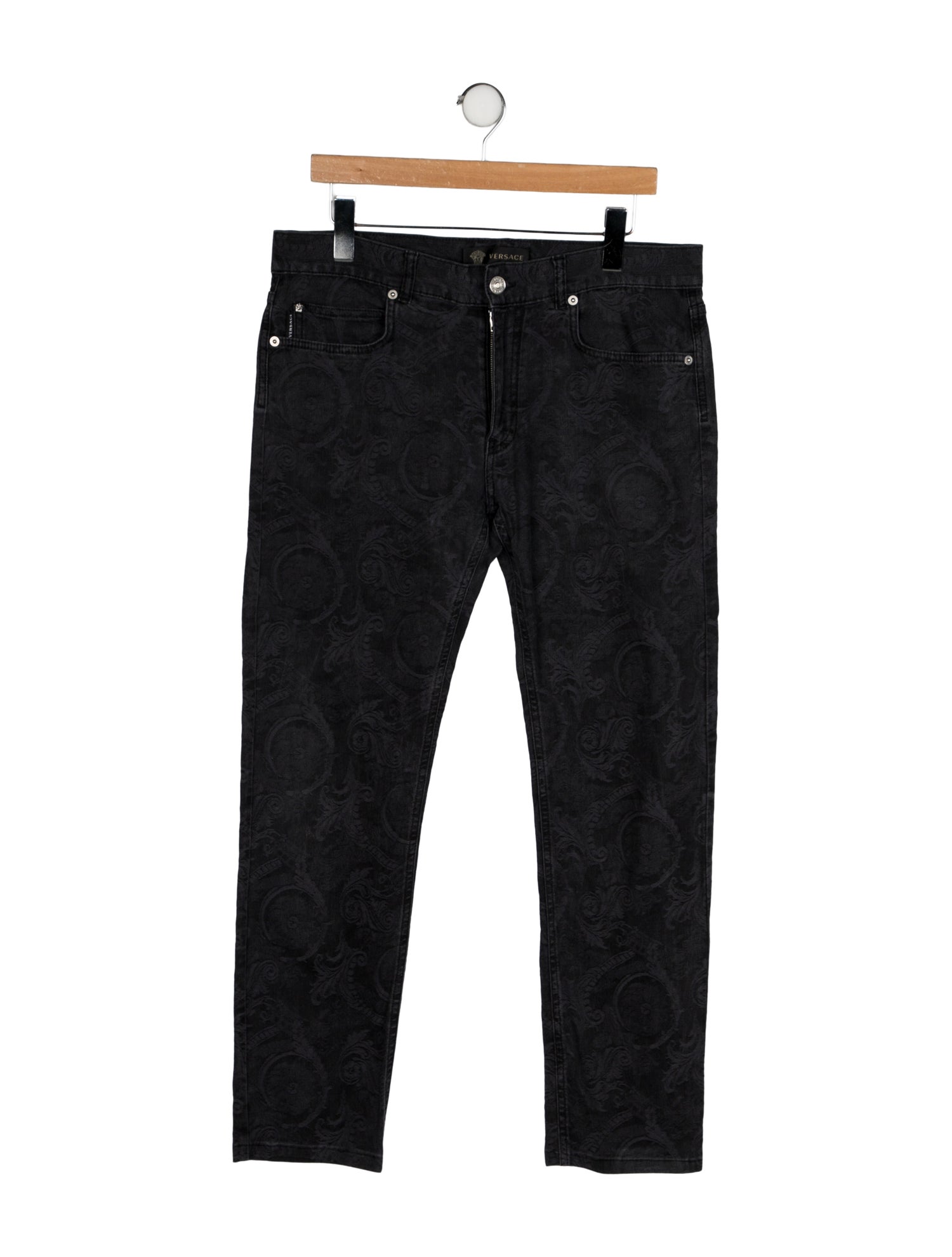Versace Barocco Print Skinny Jeans