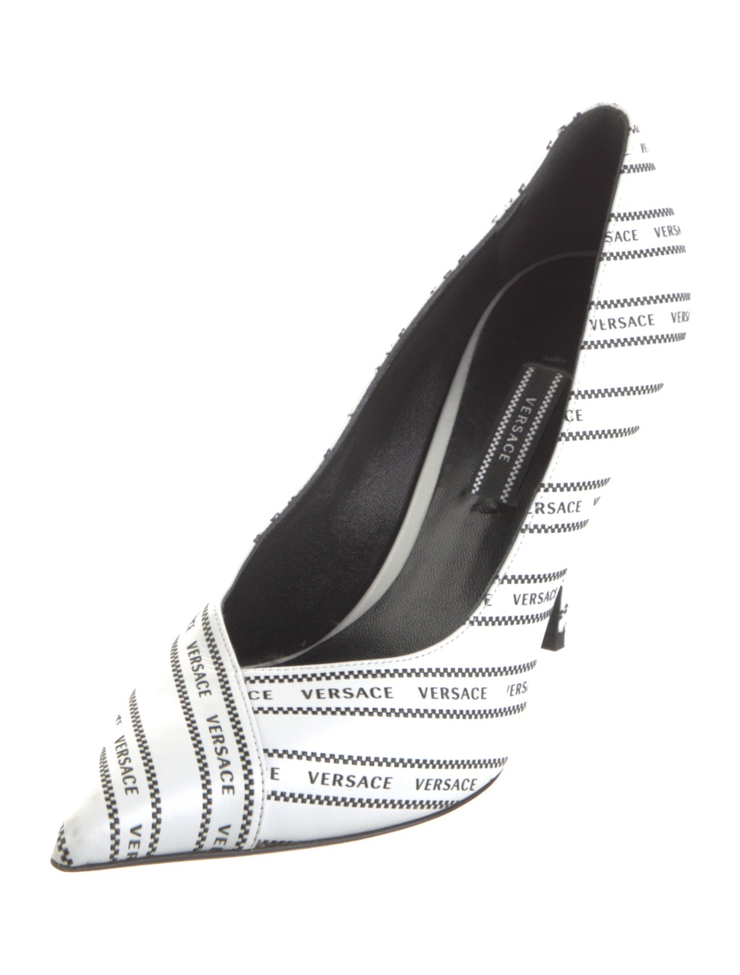 Versace Leather Printed Pumps