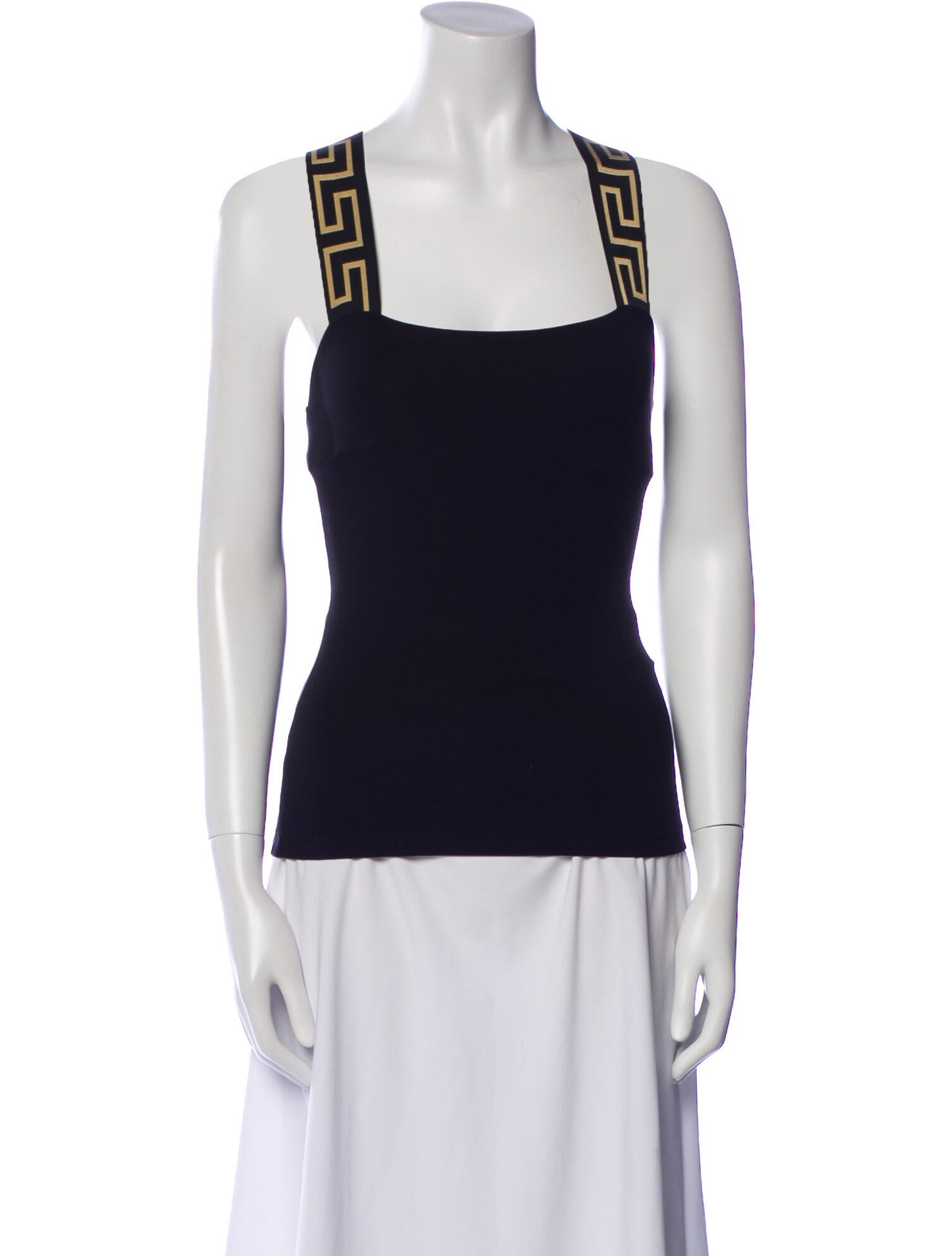 Versace Square Neckline Sleeveless Top