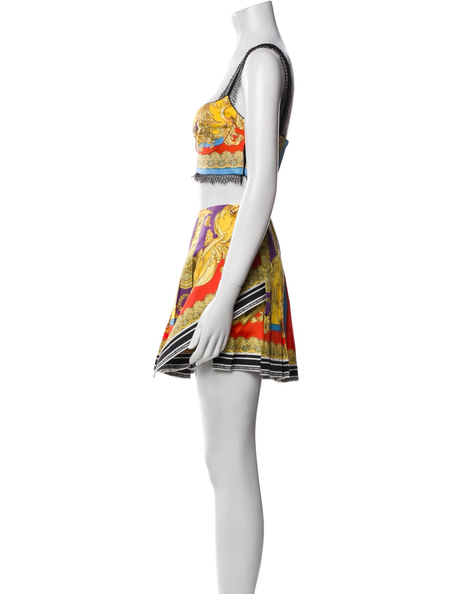 Versace Silk Printed Skirt Set