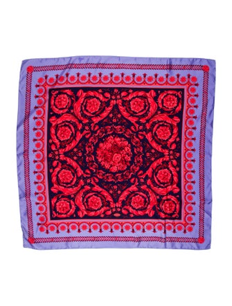 Versace Silk Floral Print Scarf