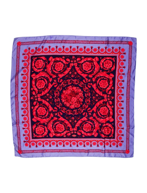 Versace Silk Floral Print Scarf