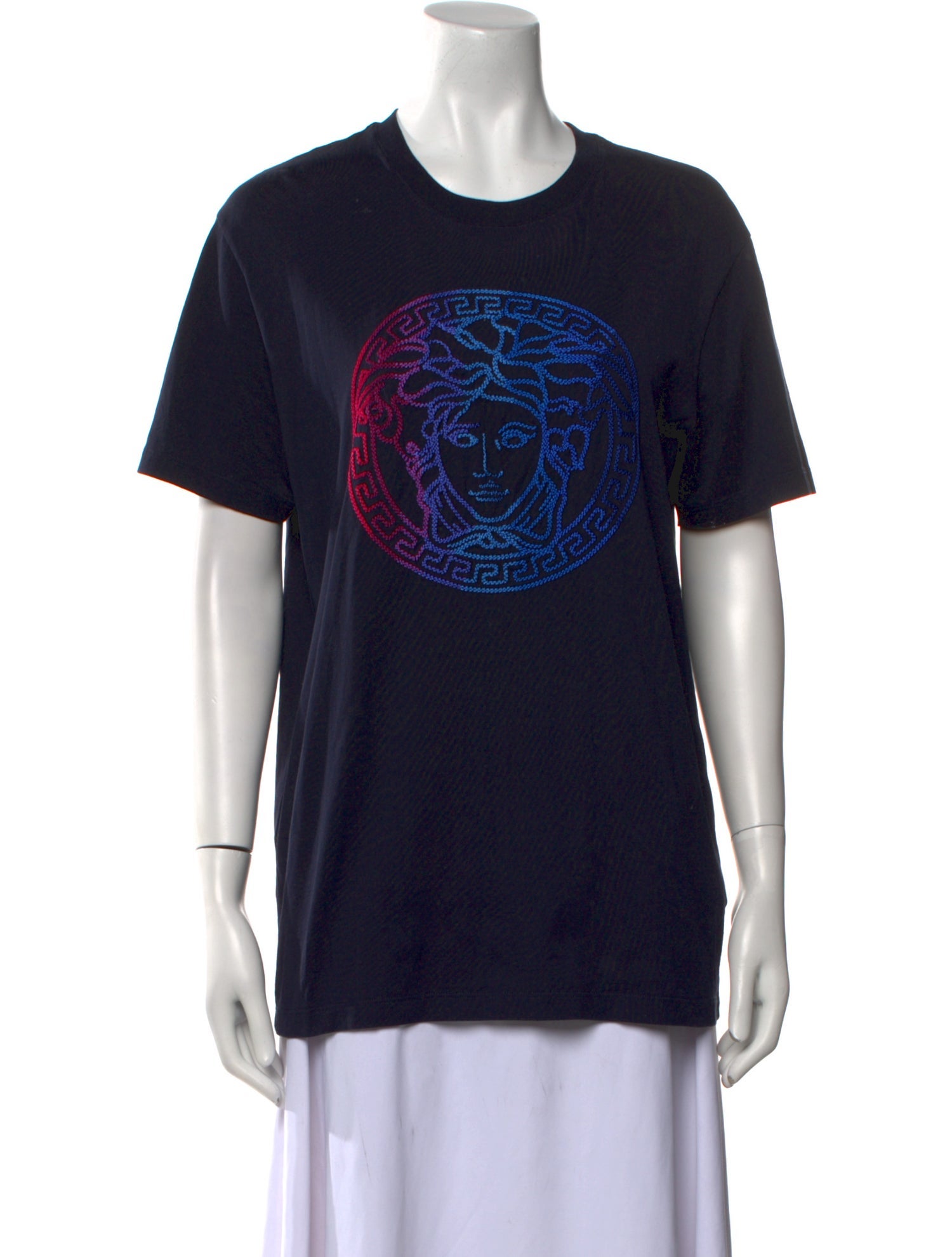 Versace Graphic Print Crew Neck T-Shirt