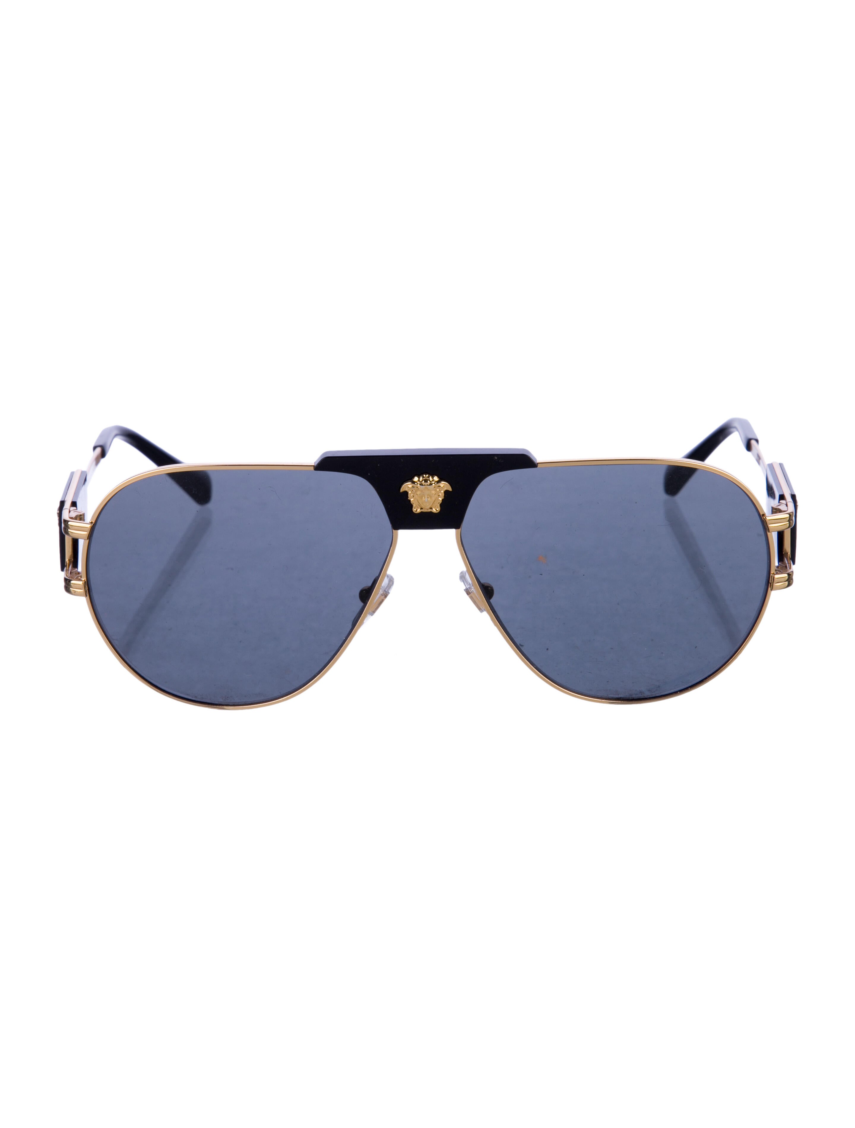 Versace Medusa Insignia Aviator Sunglasses