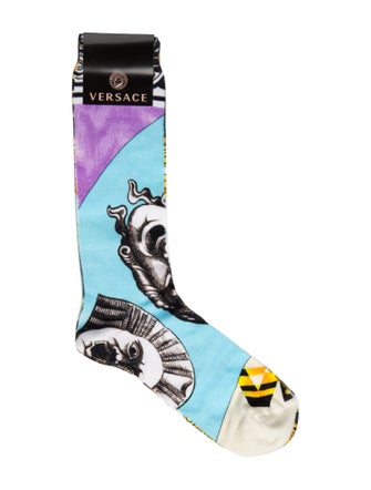Versace Pattern Print Knit Socks