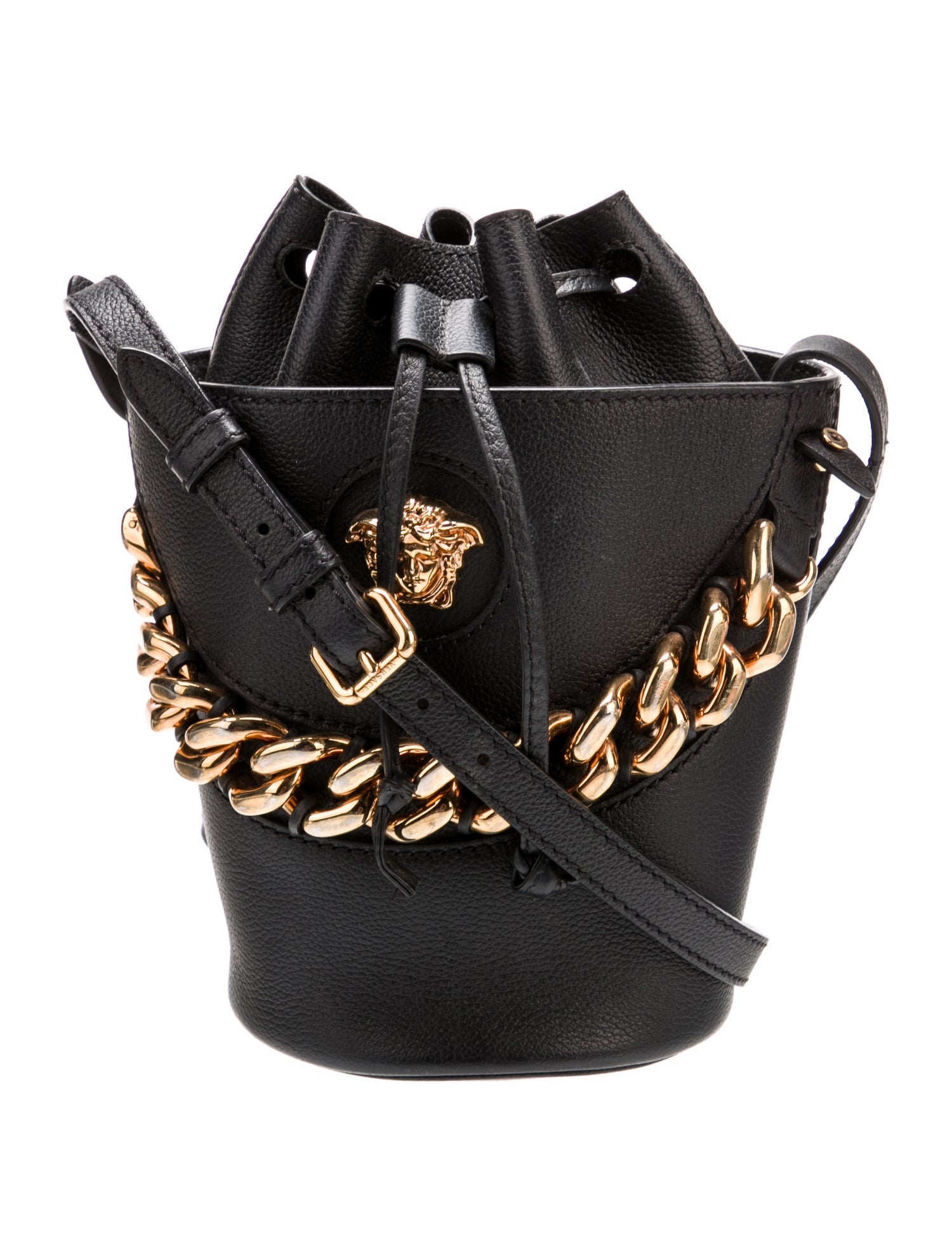 Versace Leather Bucket Bag