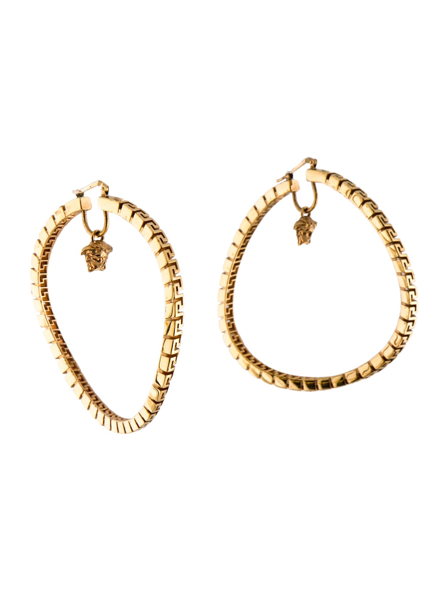 Versace La Medusa Greca Hoop Earrings