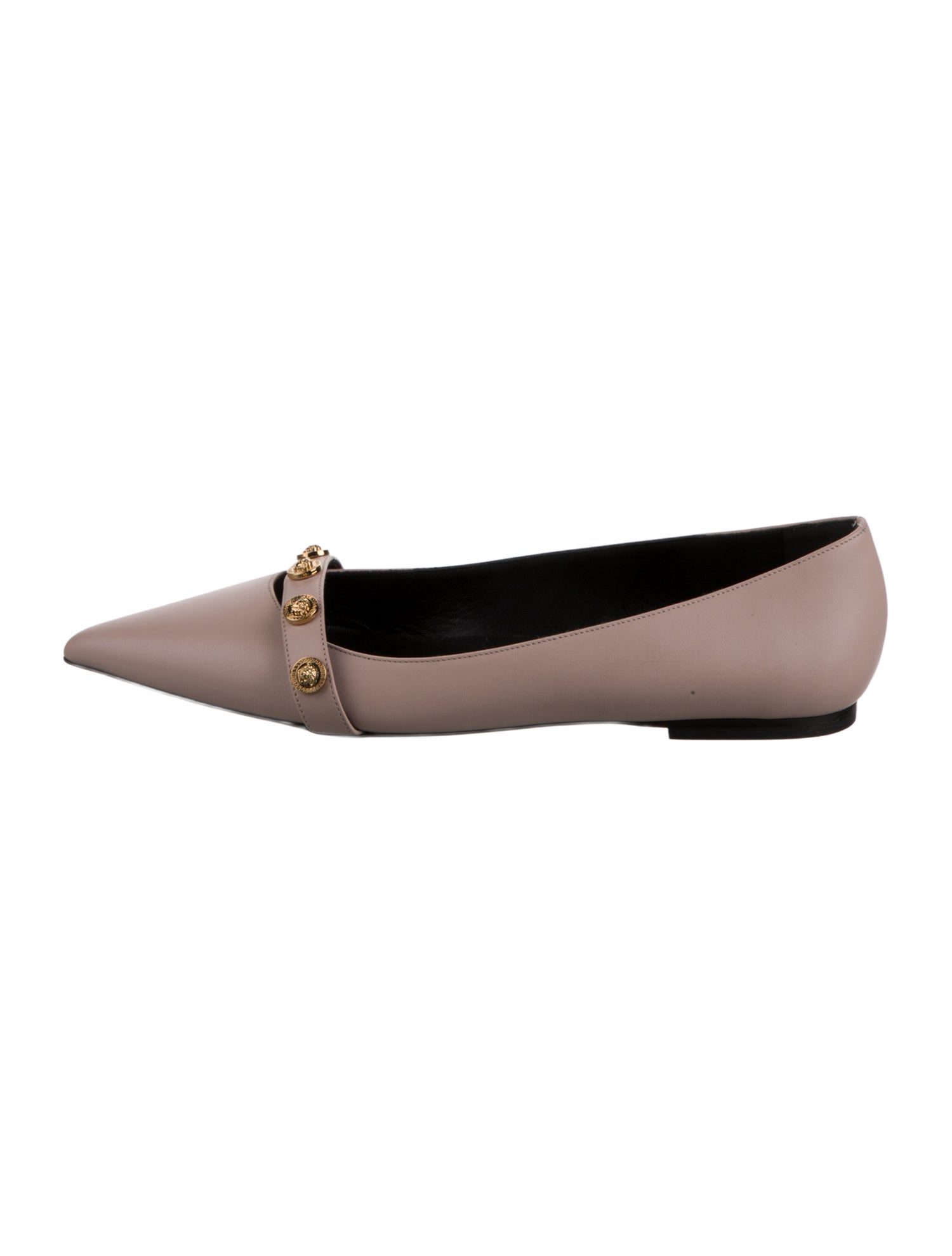 Versace Leather Ballet Flats
