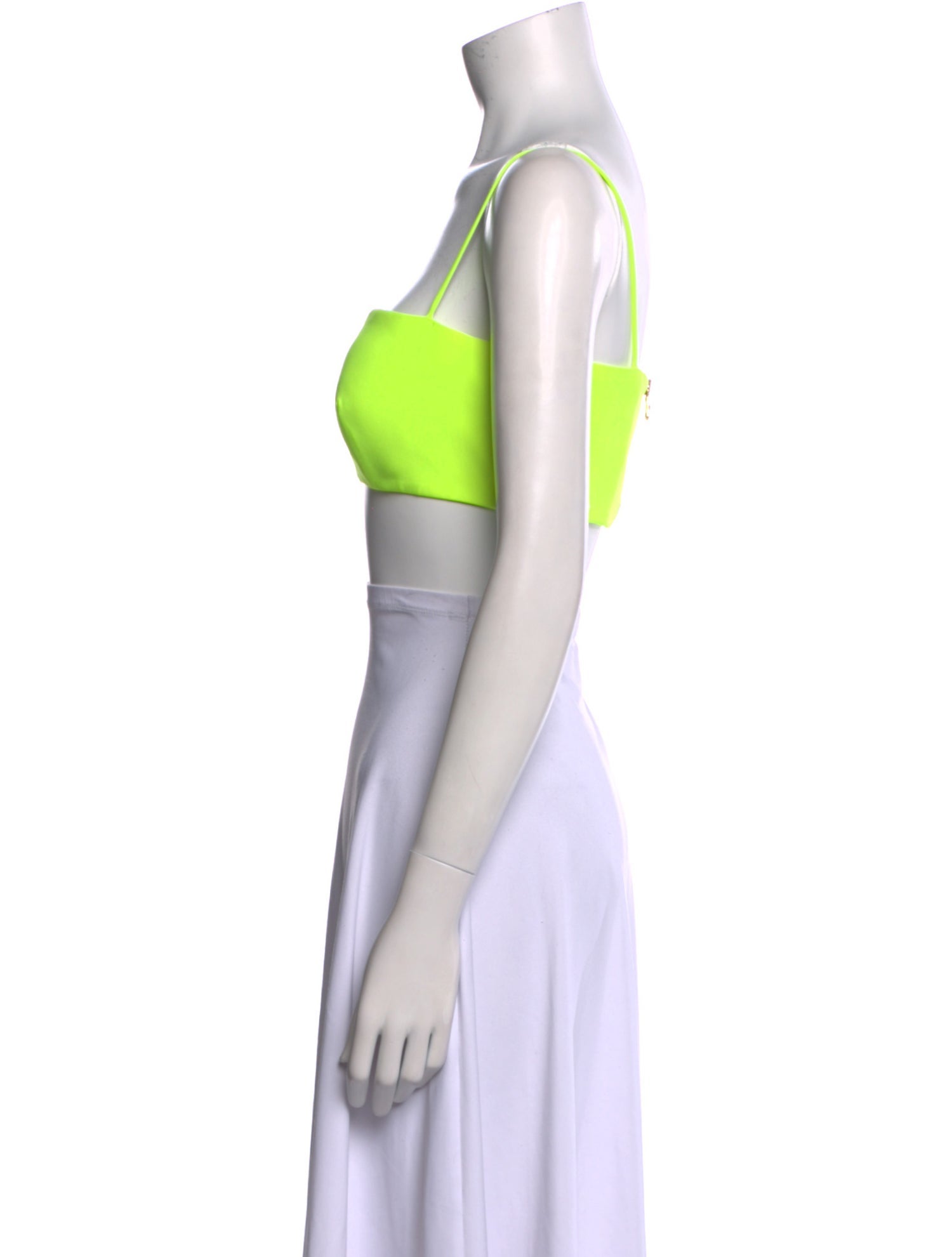 Versace Square Neckline Sleeveless Crop Top