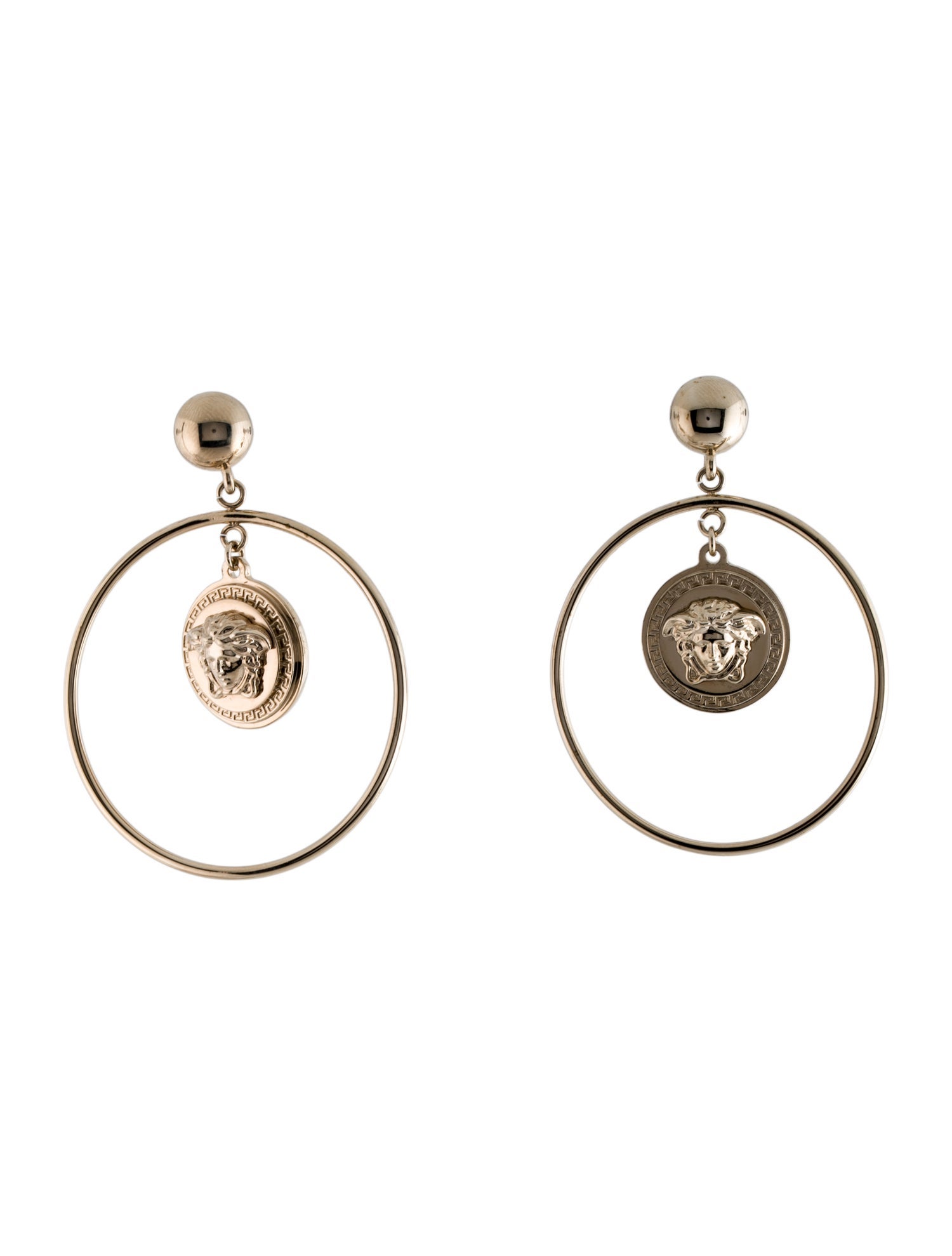 Versace Medusa Pendant Hoop Earrings