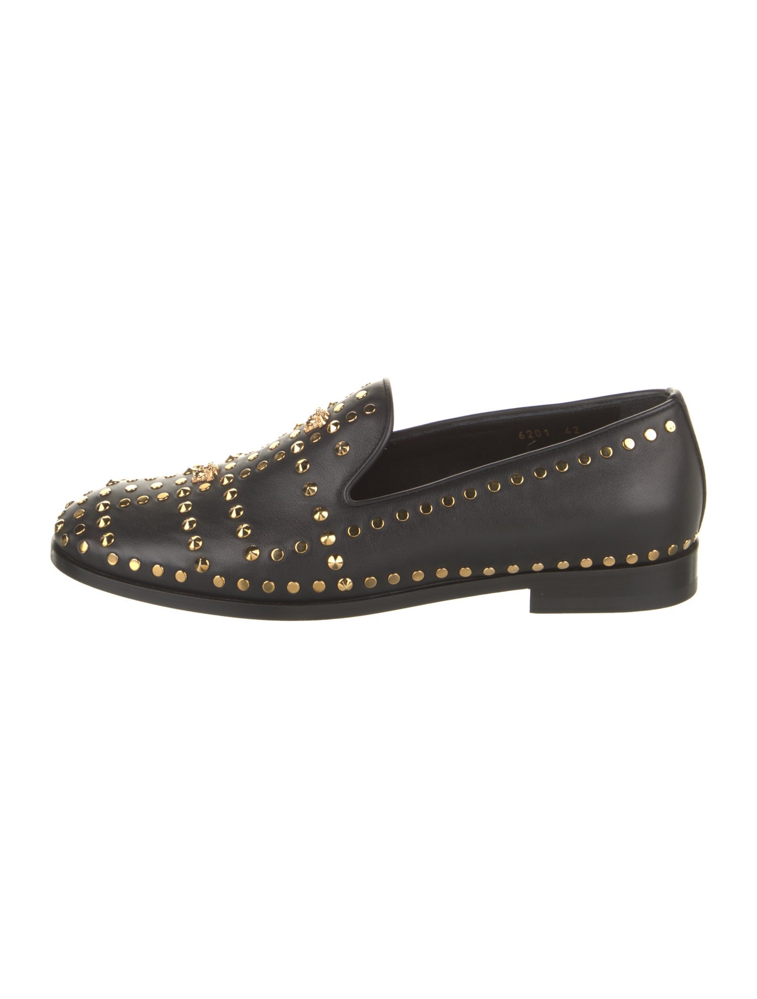 Versace Leather Patterned Loafers
