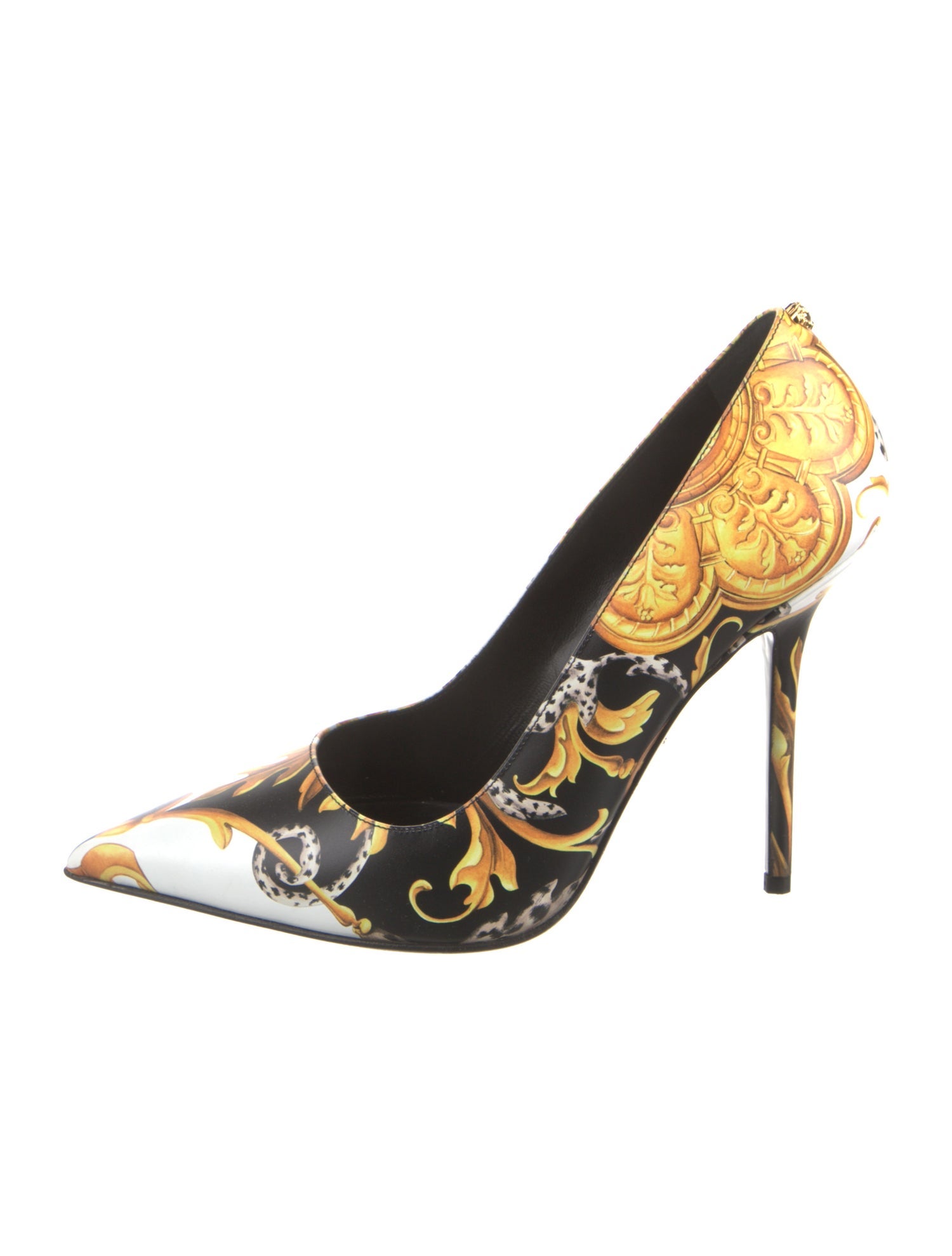 Versace Leather Printed Pumps
