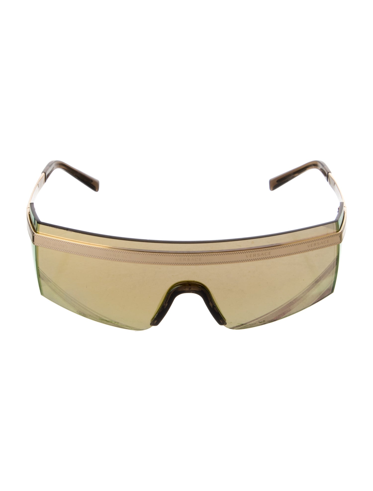 Versace Shield Mirrored Sunglasses