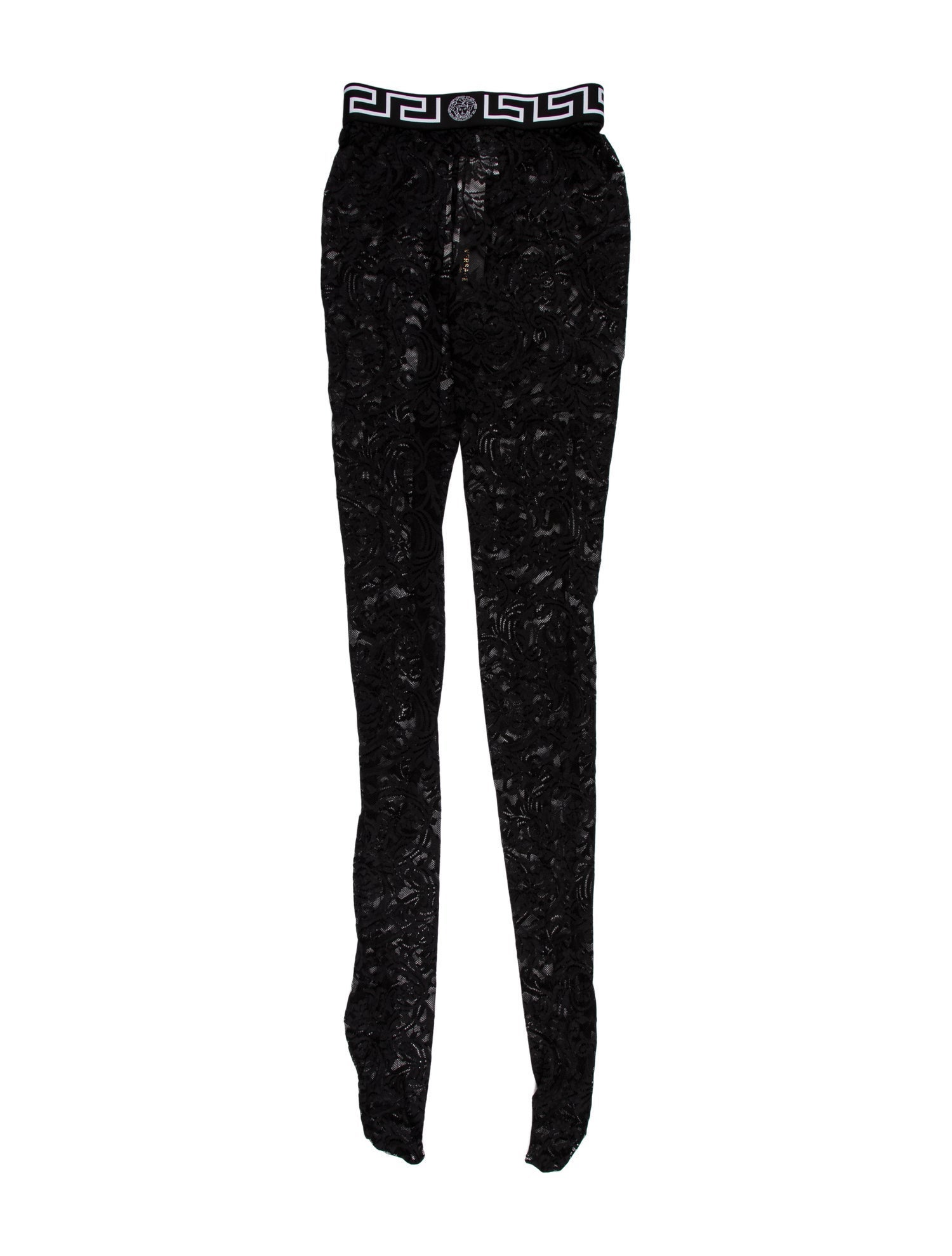 Versace tights and stockings monogram tulle w/Tags