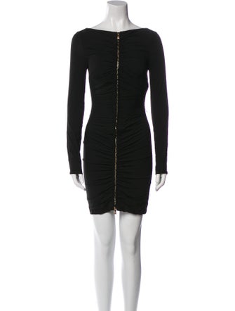 Versace Bateau Neckline Mini Dress