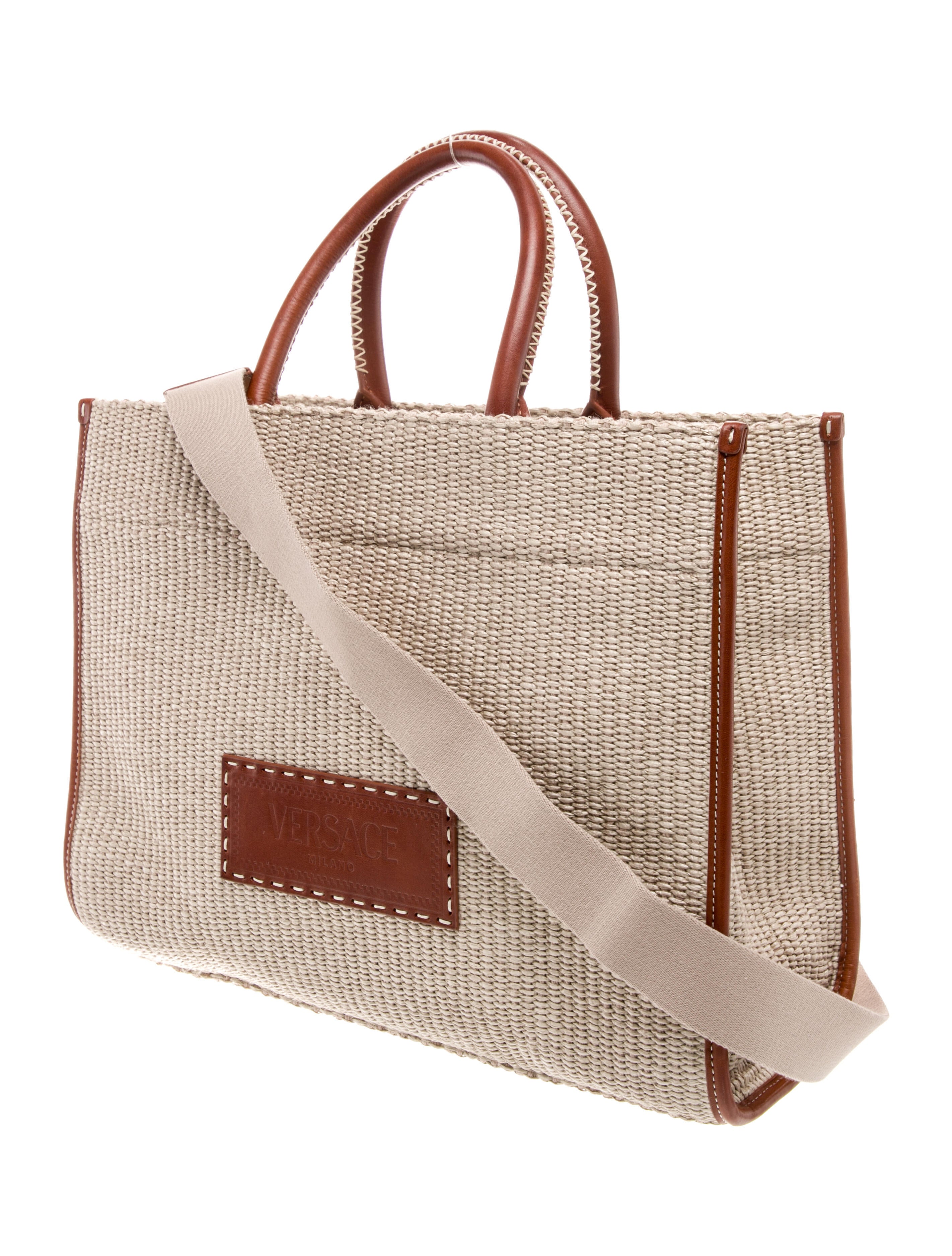 Versace Raffia Messenger Bag