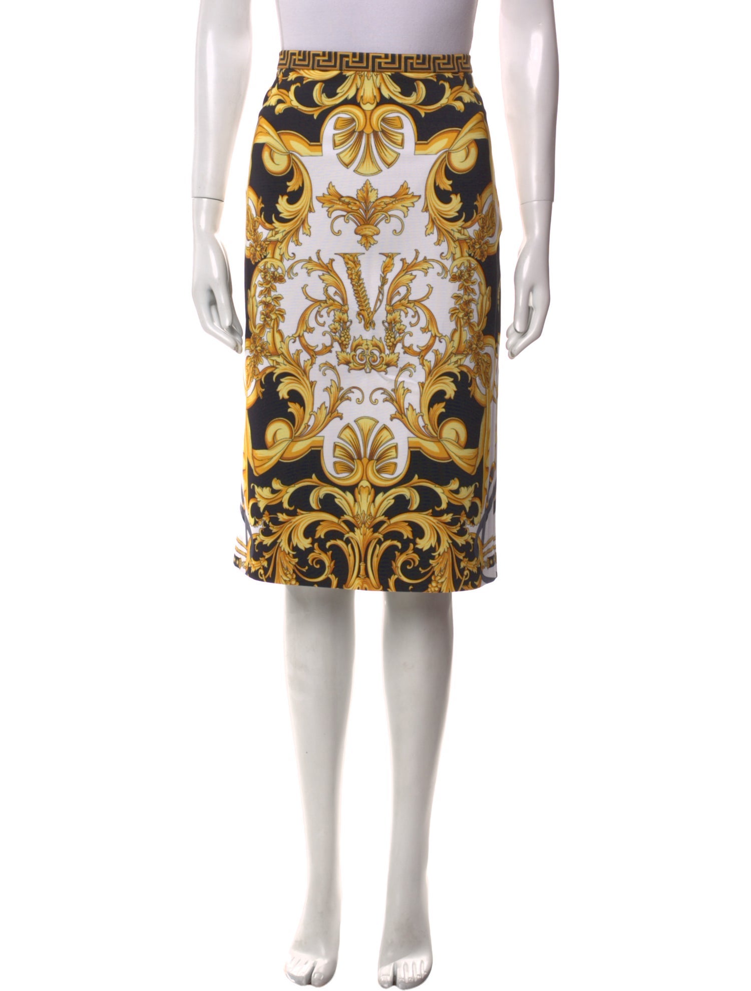 Versace Printed Knee-Length Skirt