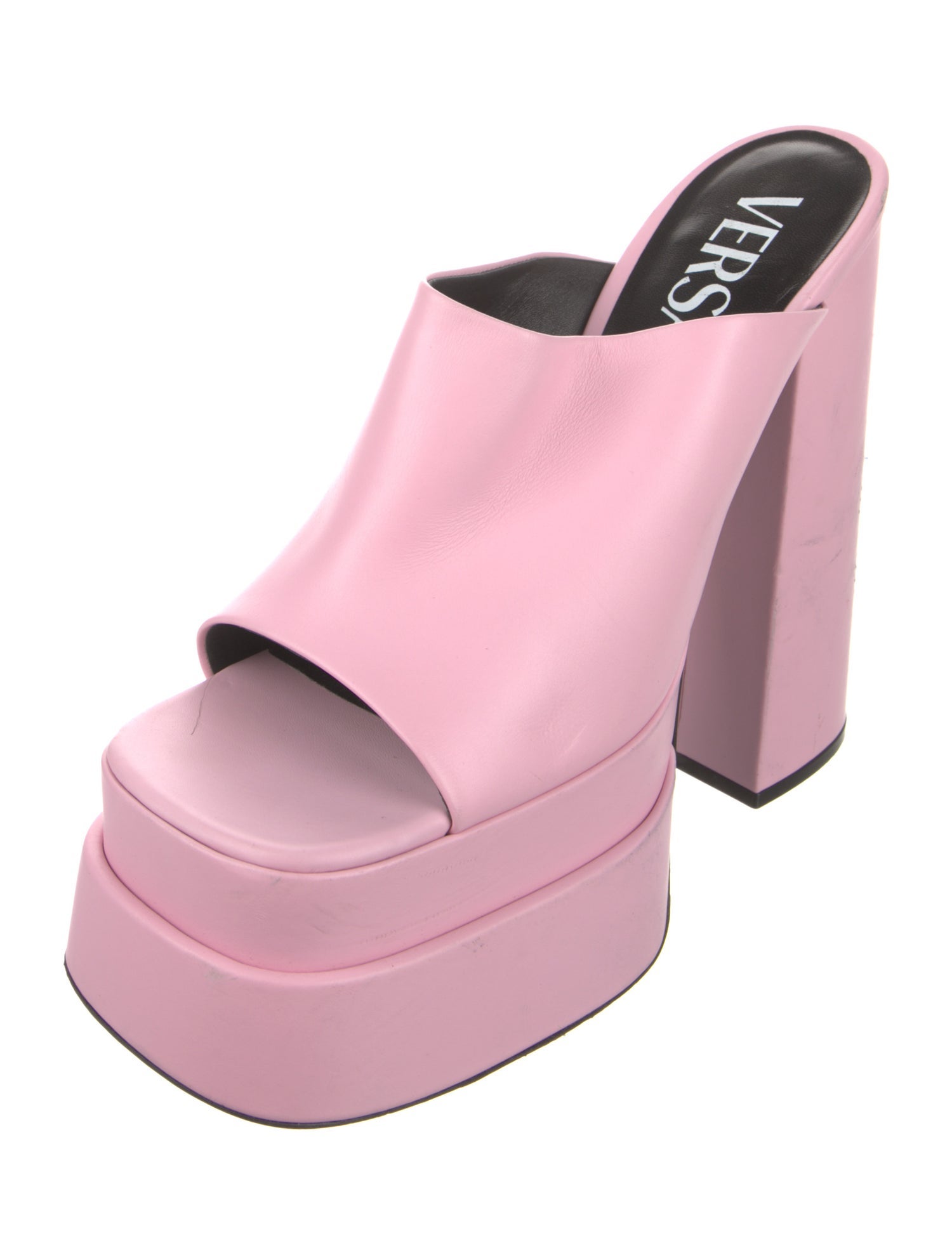 Versace Medusa Insignia Leather Slides