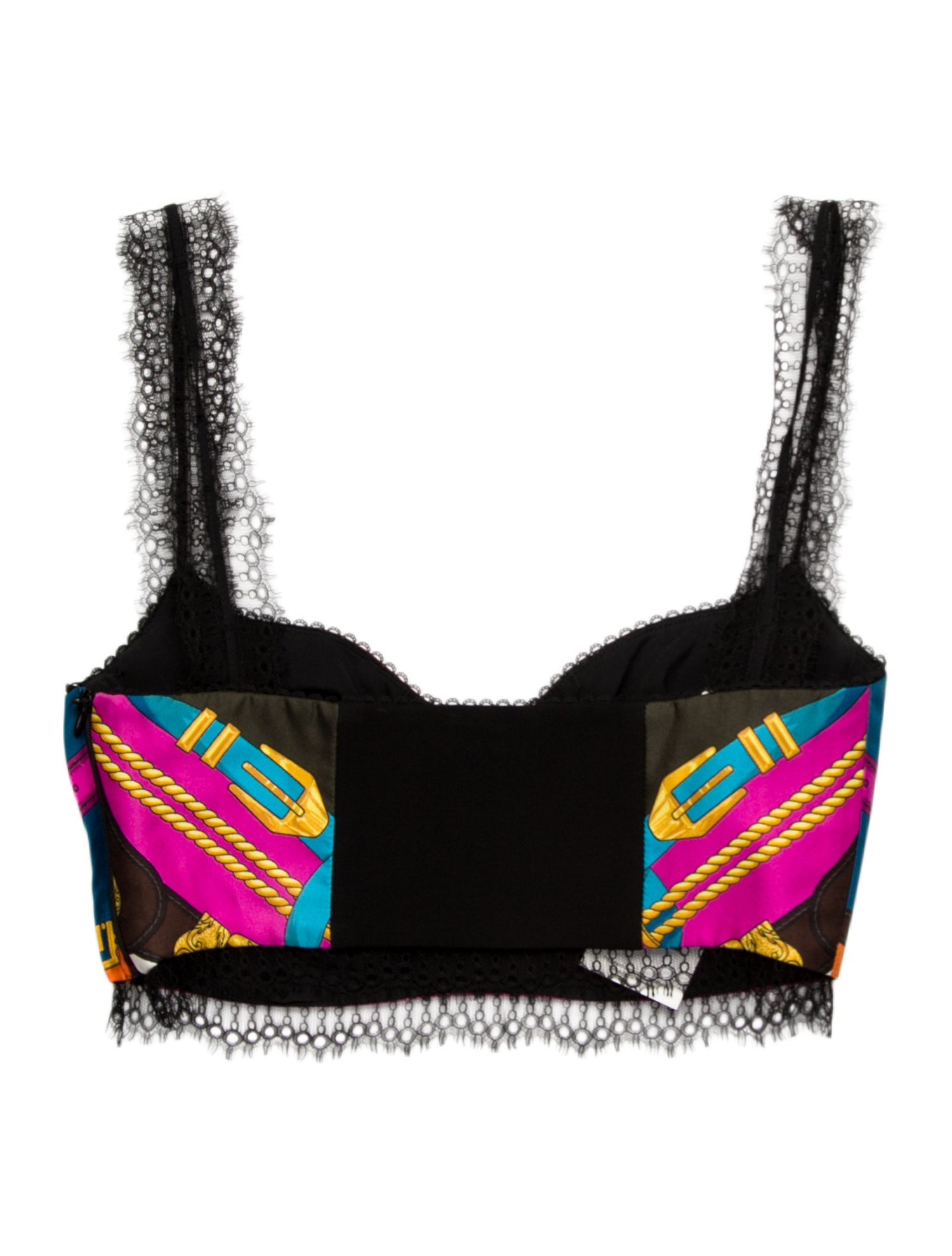 Versace Silk Printed Crop Top