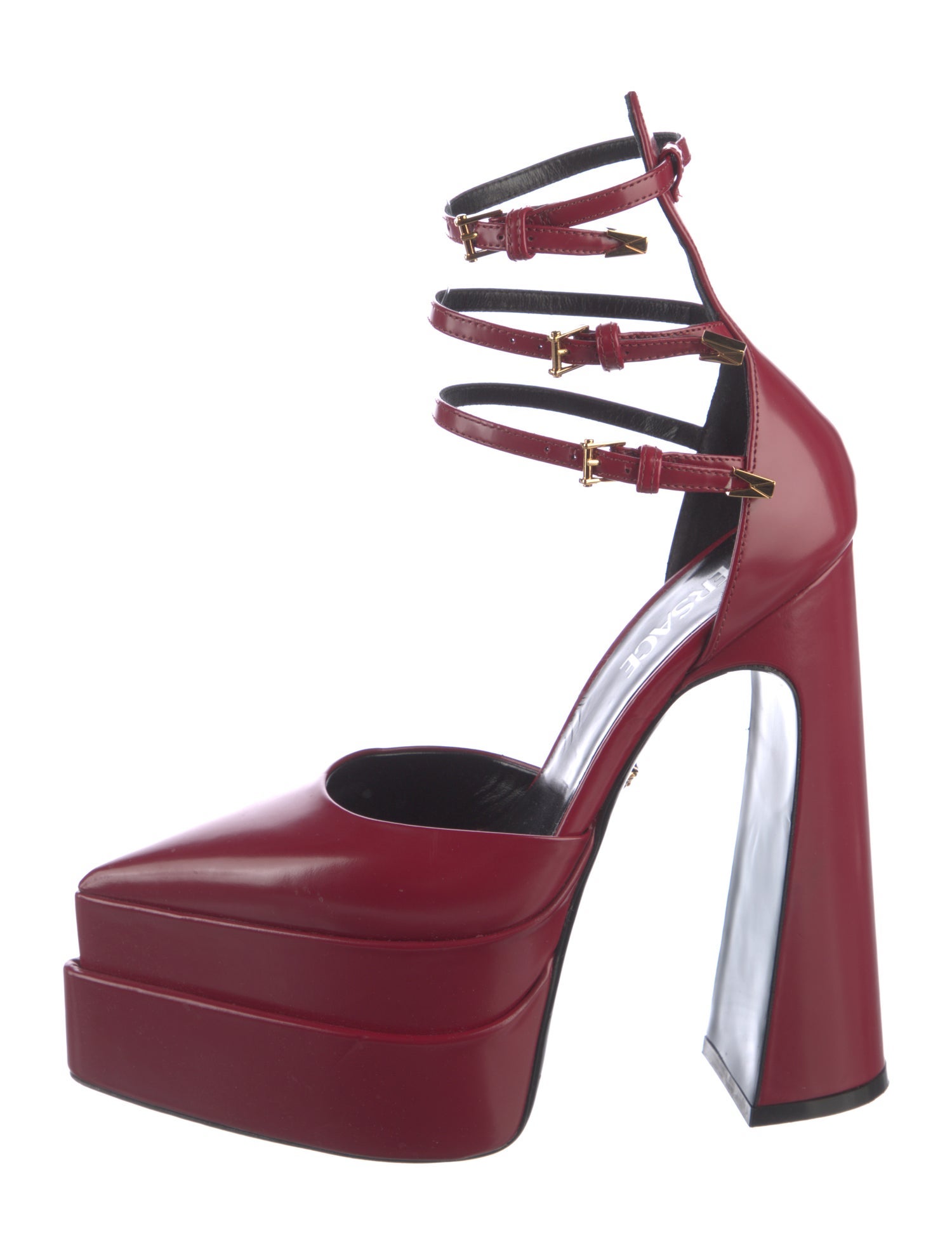 Versace Leather D'Orsay Pumps