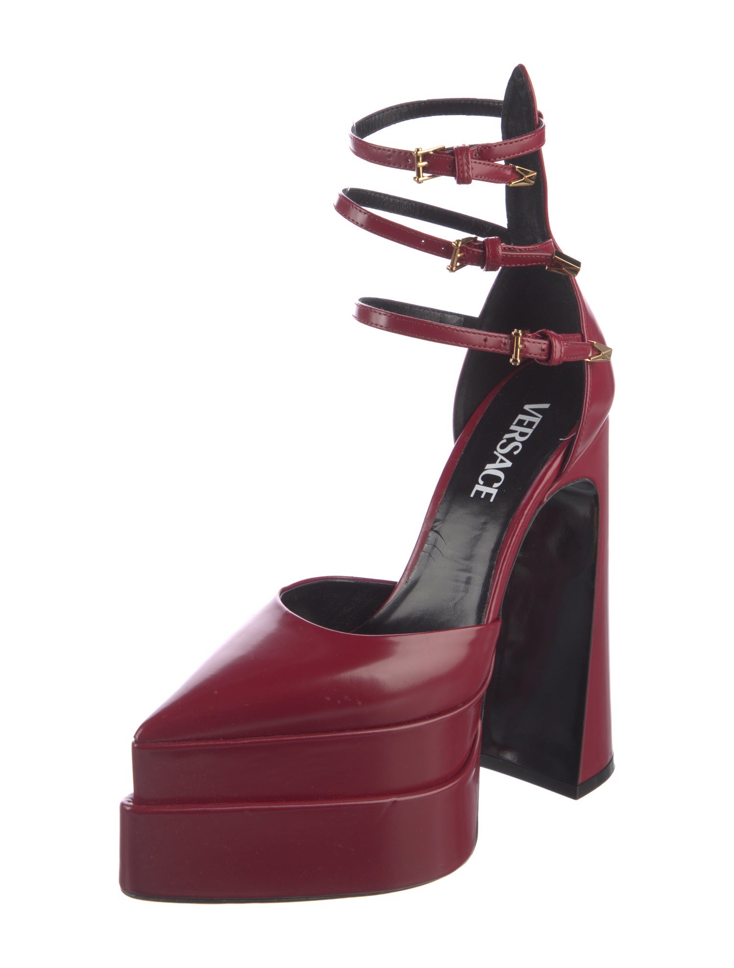 Versace Leather D'Orsay Pumps