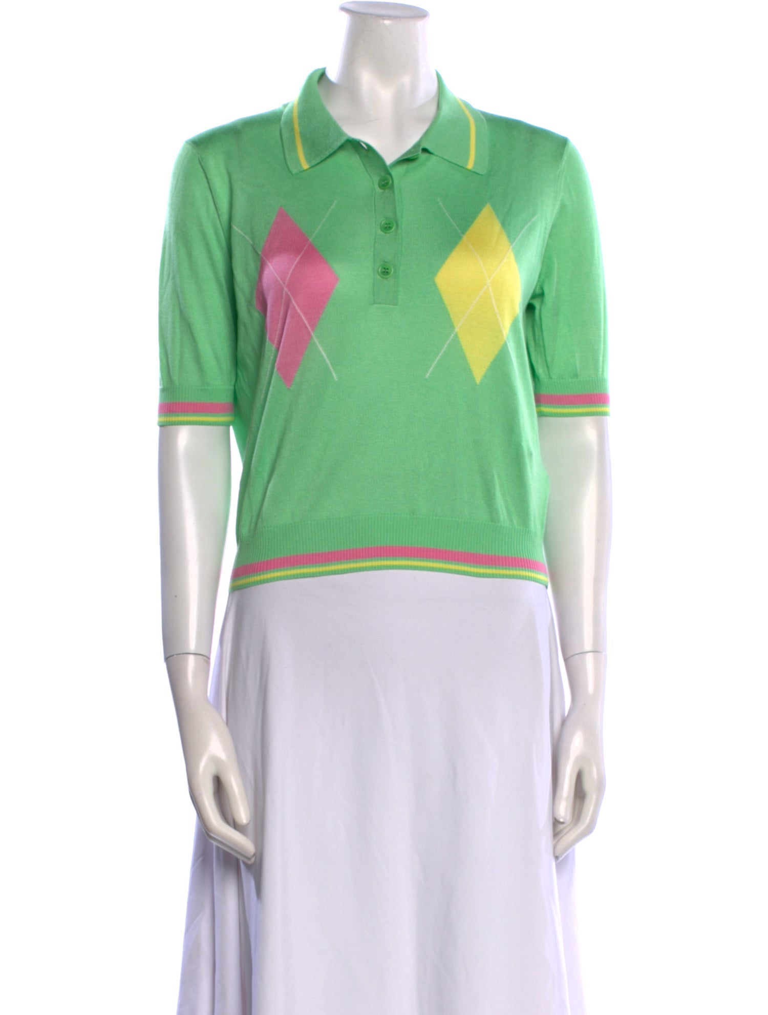 Versace Silk Printed Polo