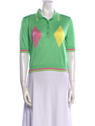 Versace Silk Printed Polo