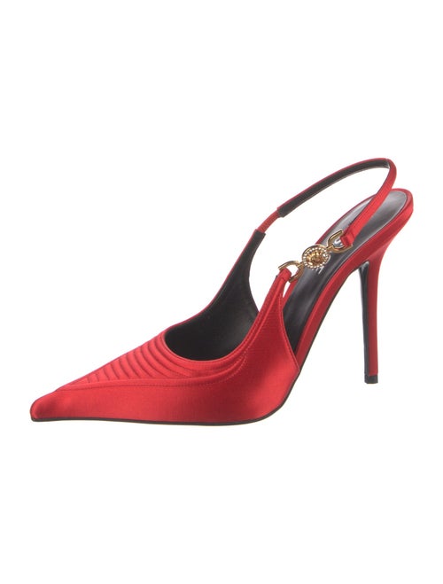 Versace Satin Slingback Pumps w/ Tags
