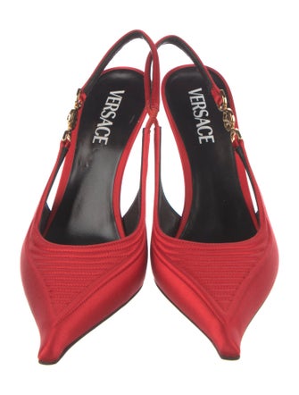 Versace Satin Slingback Pumps w/ Tags