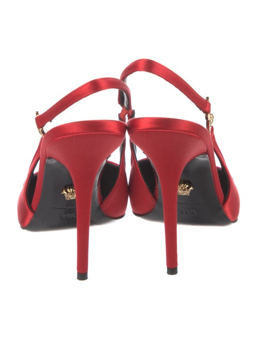 Versace Satin Slingback Pumps w/ Tags