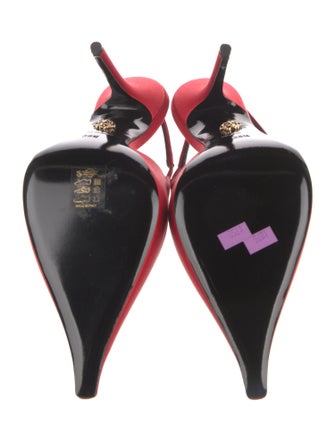 Versace Satin Slingback Pumps w/ Tags