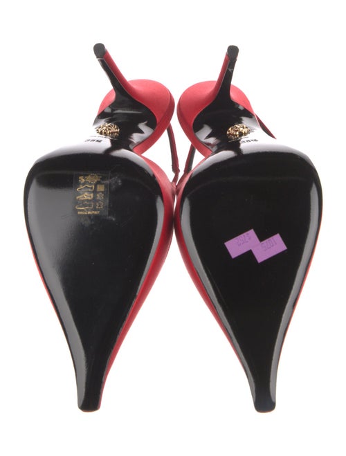 Versace Satin Slingback Pumps w/ Tags
