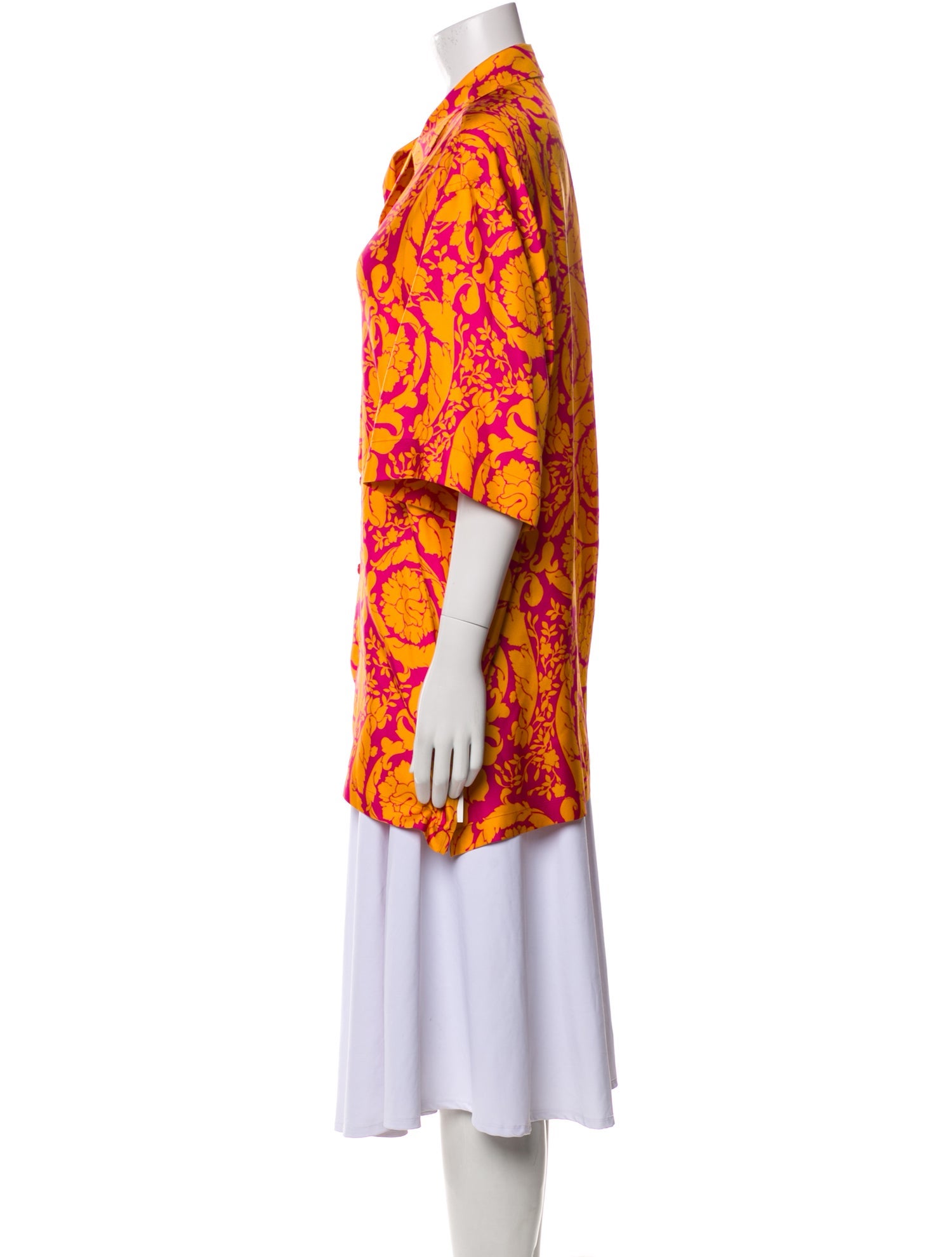 Versace Silk Graphic Print Shirt