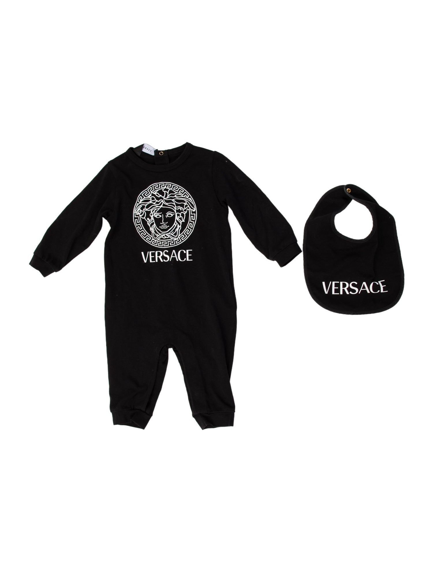 Versace Two Piece Onesie And Bib Set
