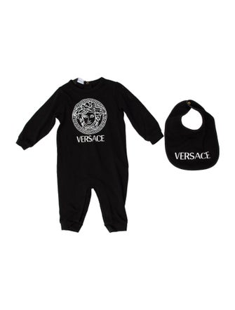 Versace Two Piece Onesie And Bib Set