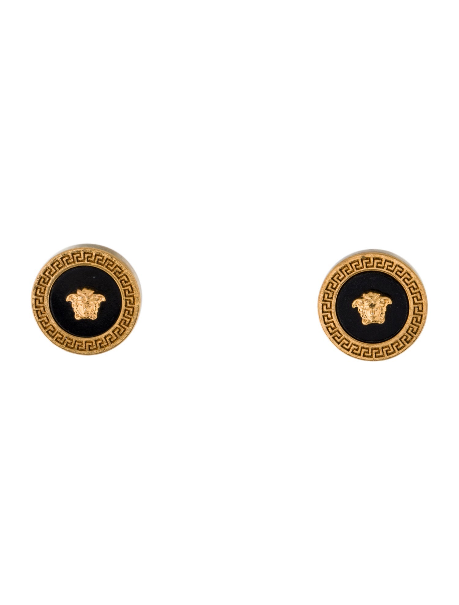 Versace Enamel Medusa Stud Earrings