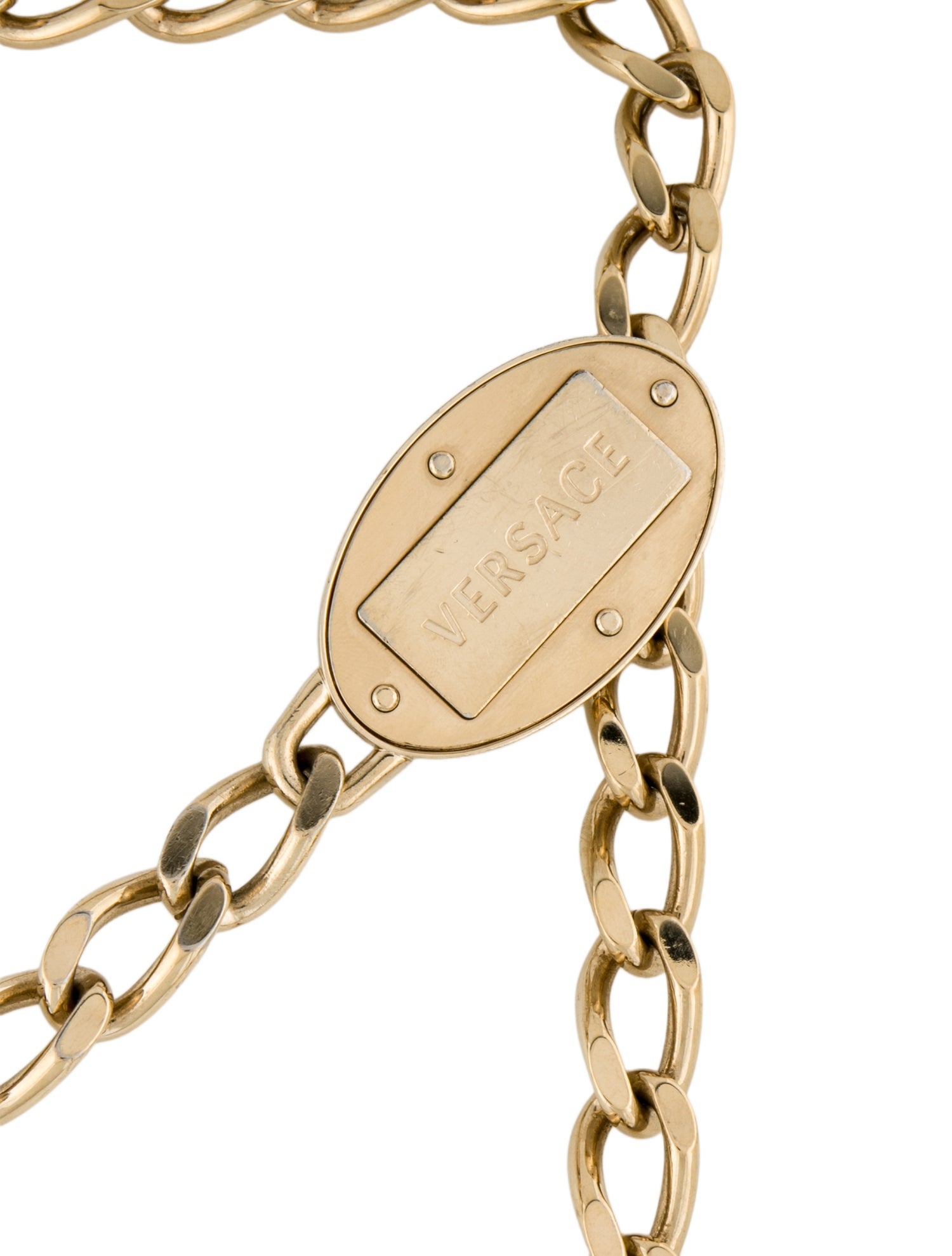 Versace Skinny Metal Waist Belt