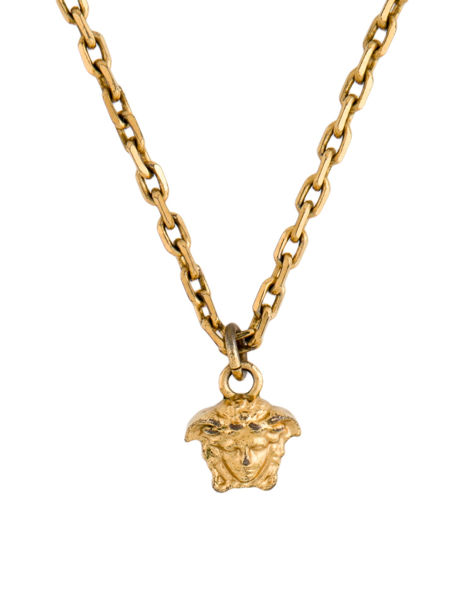 Versace Reversible Medusa Head Pendant Neckalce