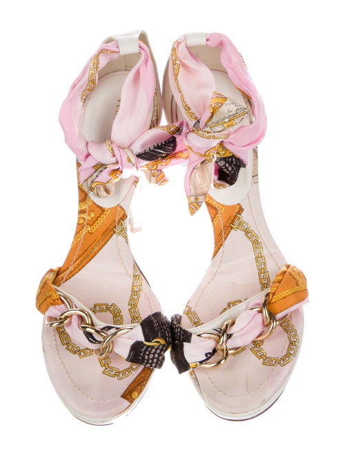 Versace Satin Printed Sandals