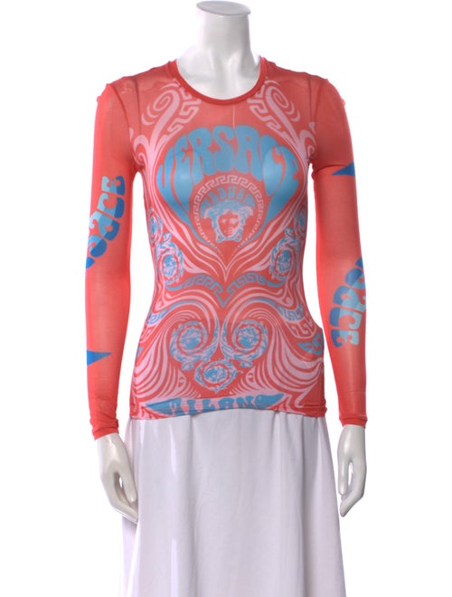 Versace Printed Crew Neck Sweatshirt