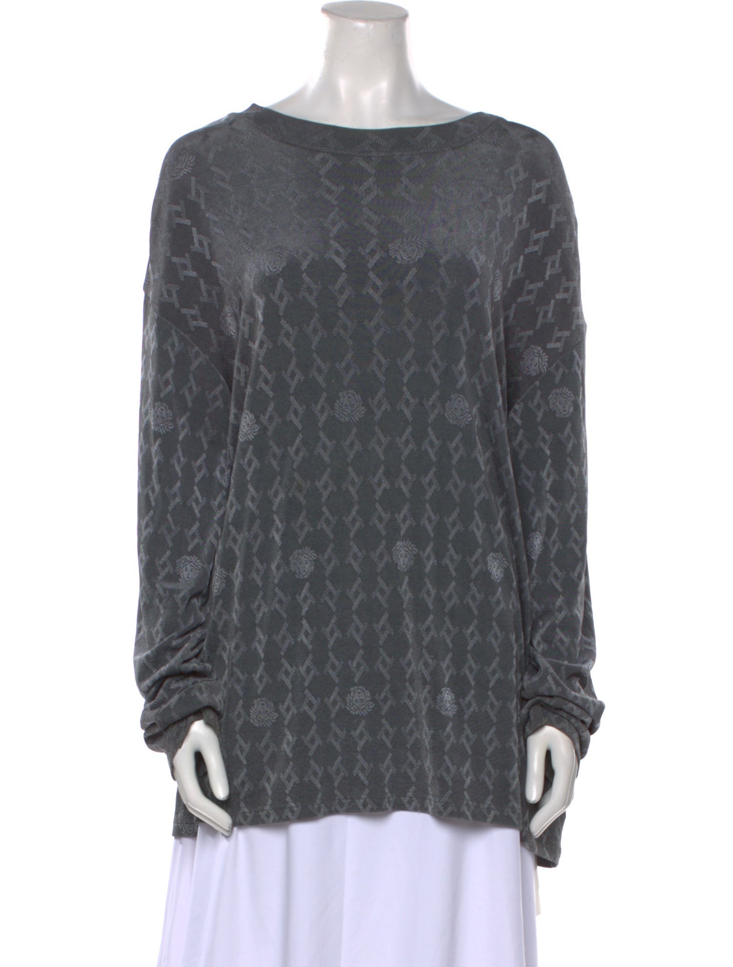 Versace Bateau Neckline Long Sleeve Sweatshirt