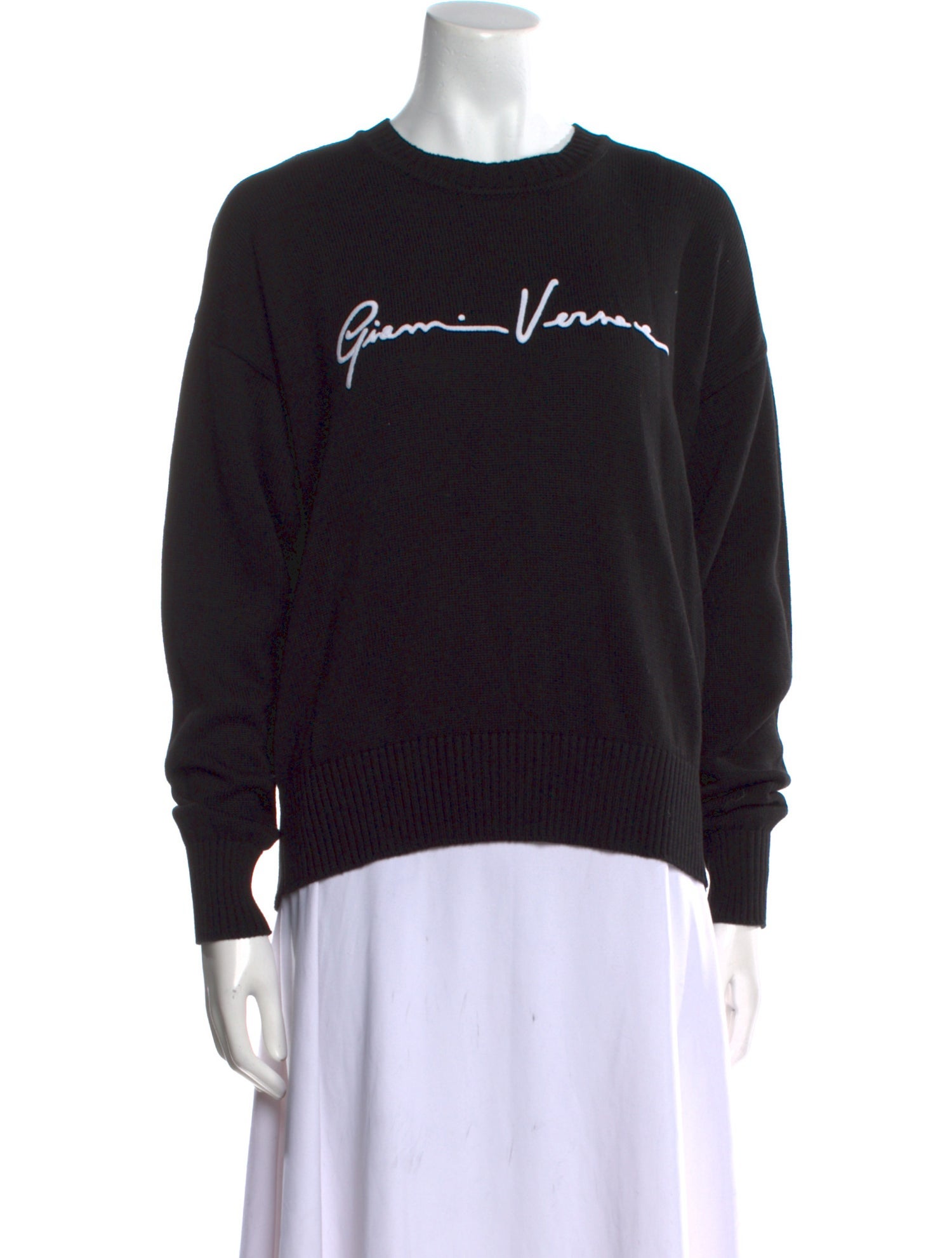 Versace Graphic Print Crew Neck Sweater