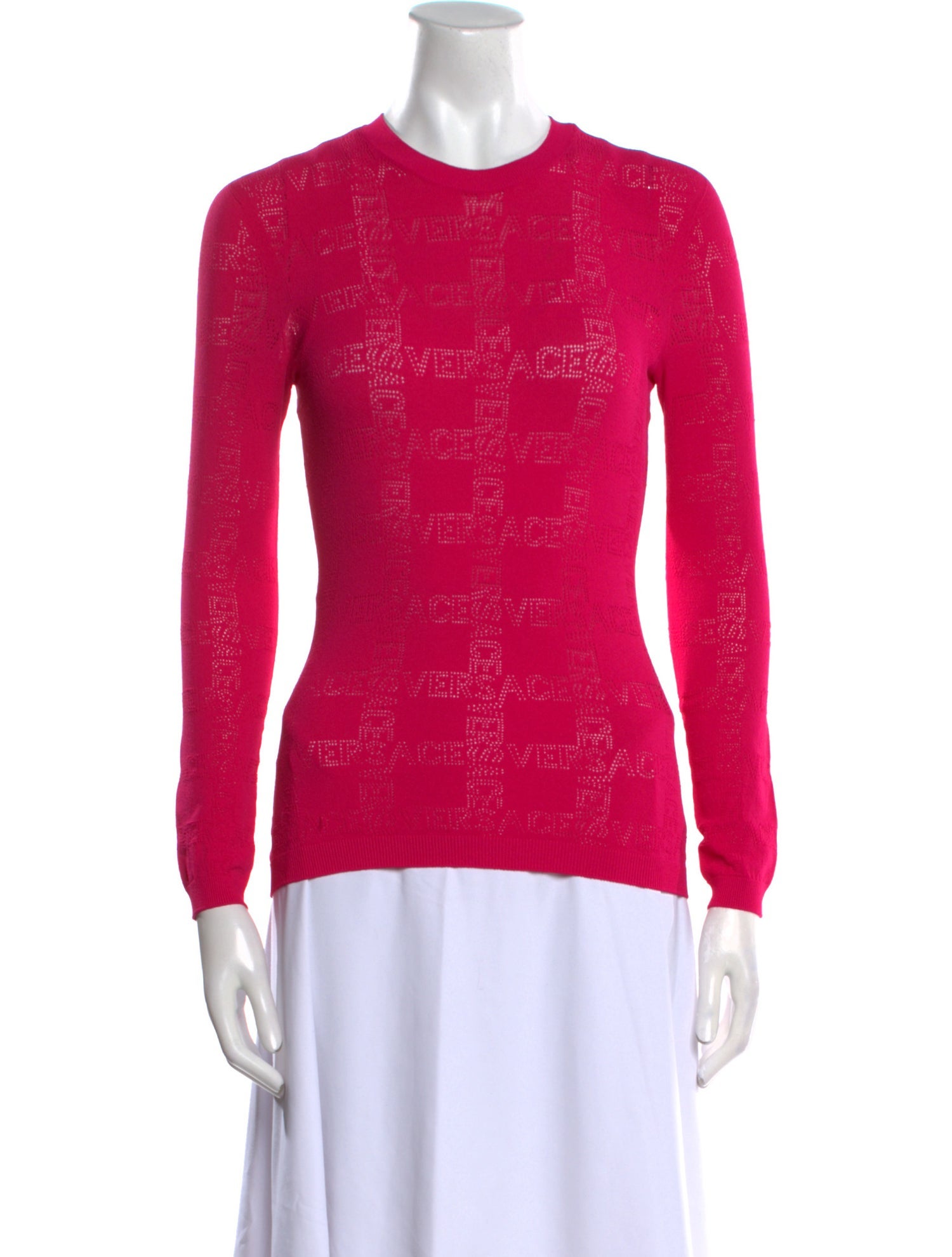 Versace Crew Neck Long Sleeve Top