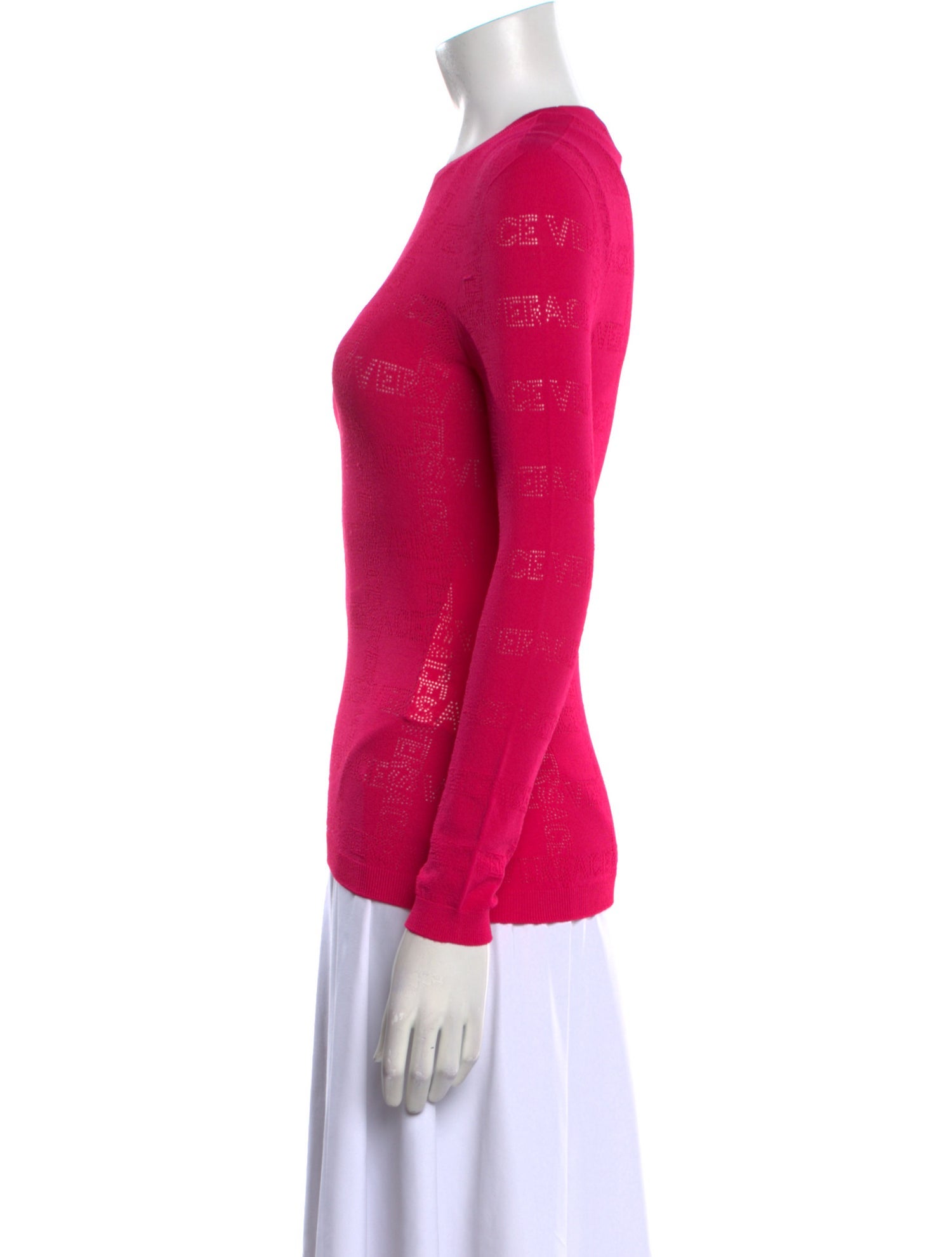 Versace Crew Neck Long Sleeve Top