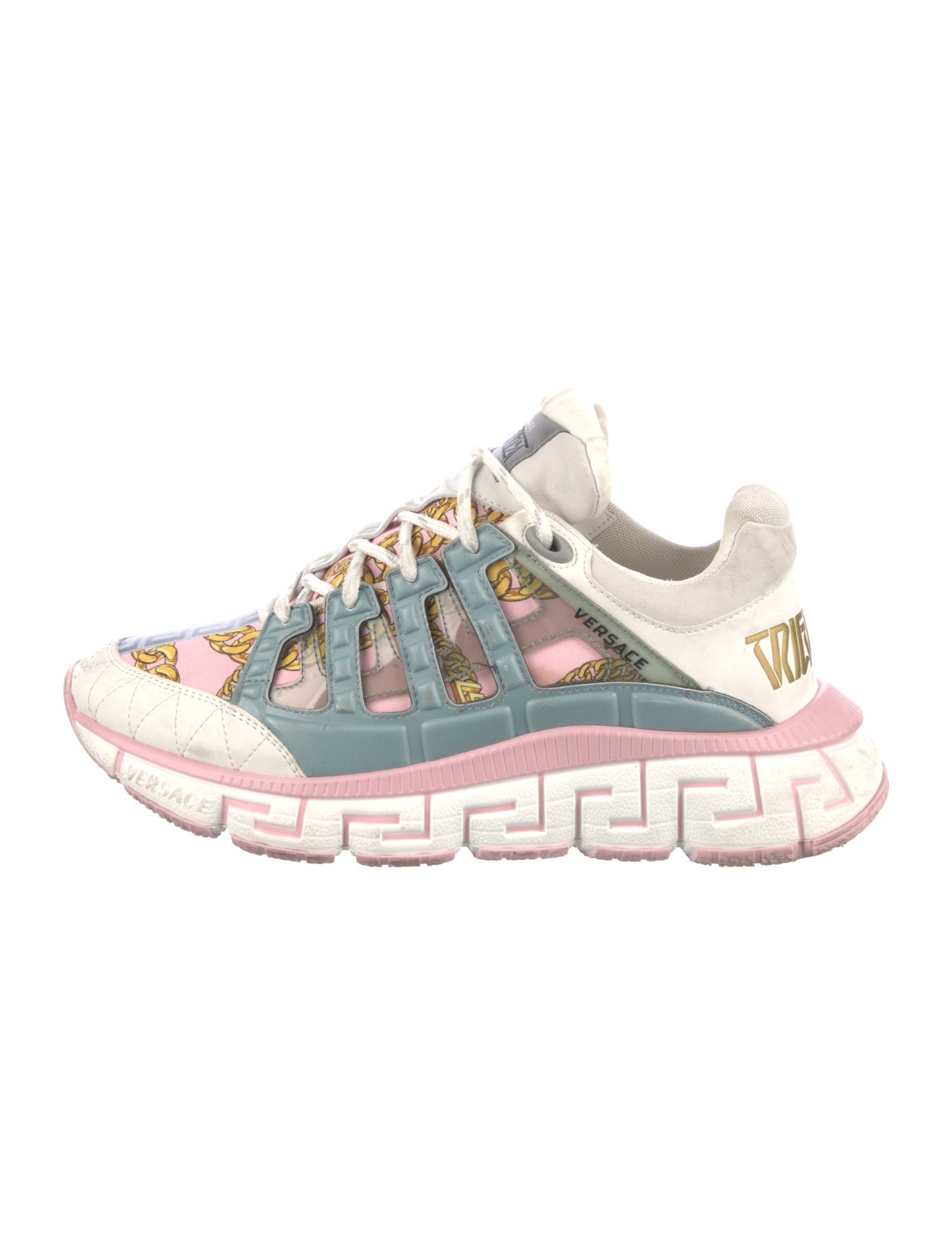 Versace Leather Printed Sneakers